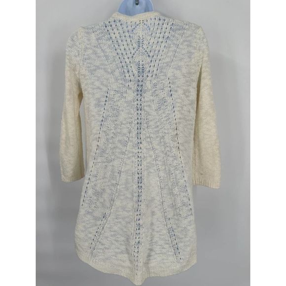 NWOT One Hart Cream Knit Open Front Cardigan XS - Picture 8 of 8